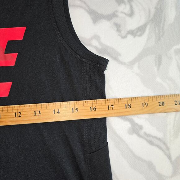 Nike Dri-Fit Boys Athletic Tank Top Black/Red Size L - Picture 6 of 10